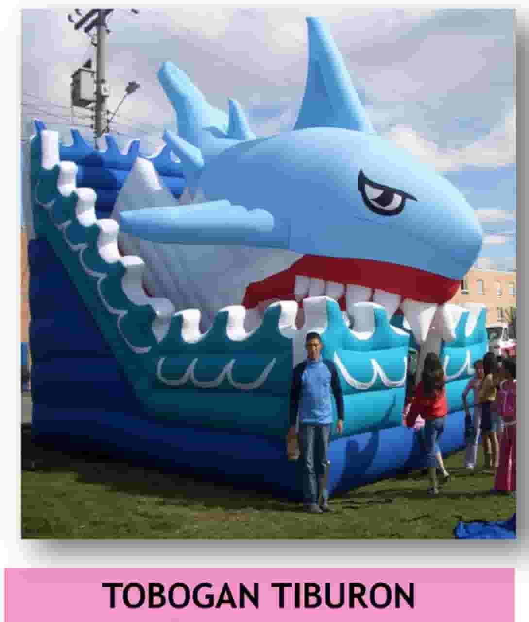 Castillo inflable Megalod&oacute;n disponible para alquiler en Girardot - Diversi&oacute;n garantizada para fiestas infantiles